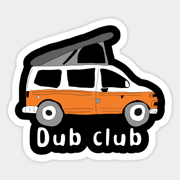 Dub club Sticker by Suzy Shackleton felt artist & illustrator